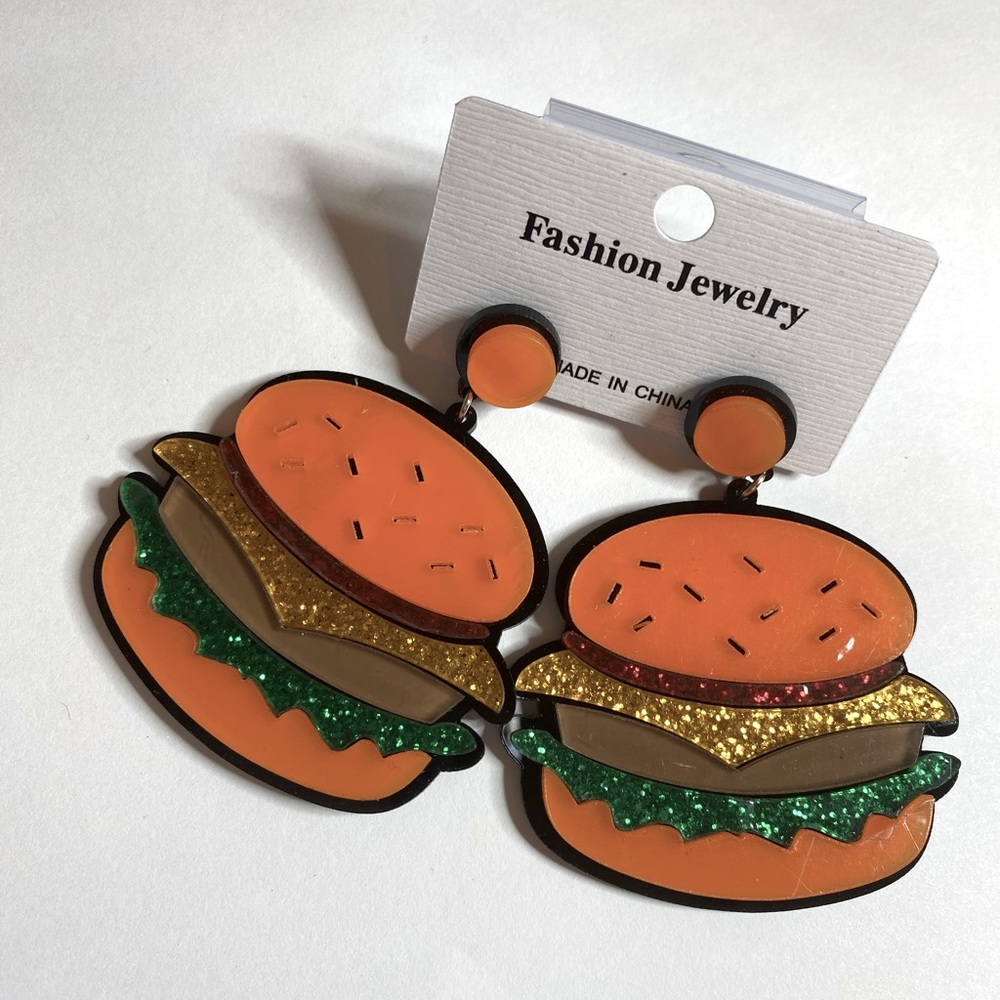 •SOLD• Hamburger Earrings